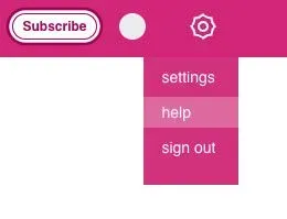 OurTime help in menu bar