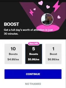 OkCupid Profile Boost cost