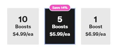 OkCupid Boost prices