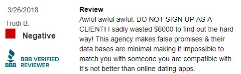 Pennsylvania Matchmakers BBB review