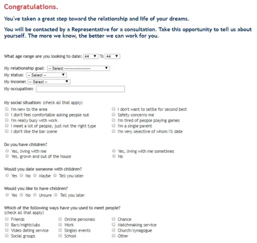Pennsylvania Matchmakers questions