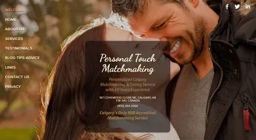 Personal Touch Matchmaking offers services to Calgary singles