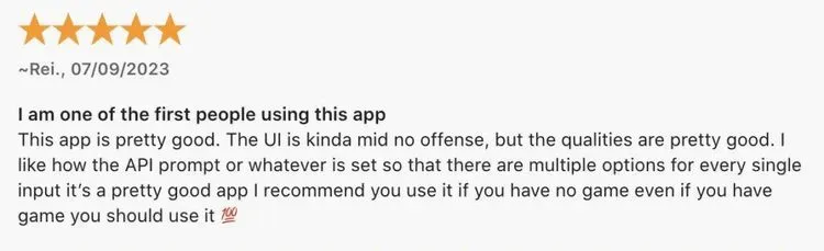 5-star Plug review on the App Store