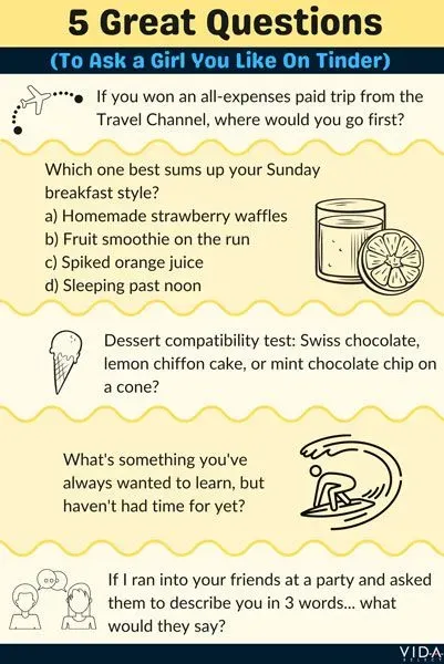 Great questions to ask a match on Tinder