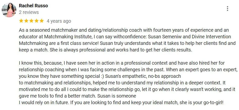 5-star Susan Semeniw review