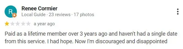 1-star Mistry River Introductions google review