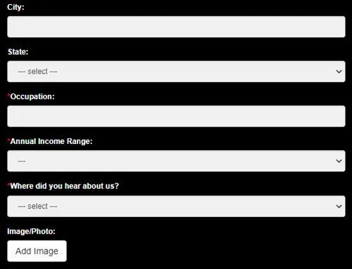 Select Date Society intake form