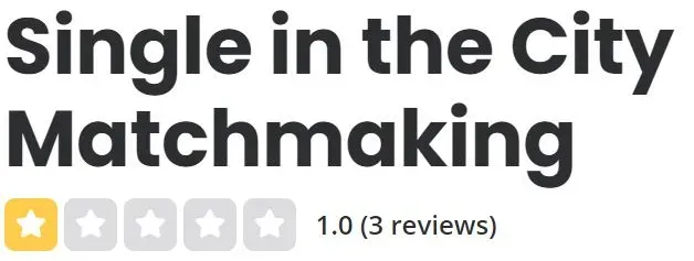 1-star Single In The City Yelp rating