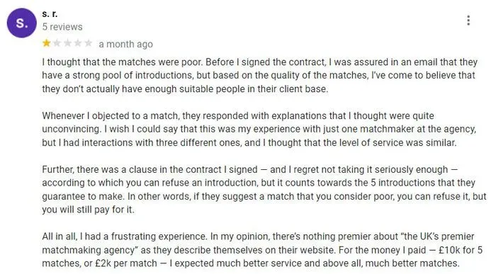 1-star Drawing Down the Moon Google review