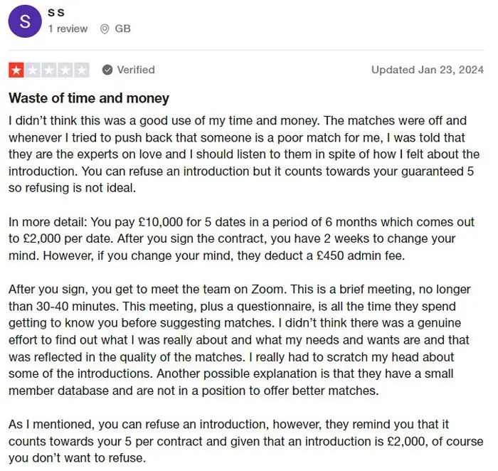 1-star Drawing Down the Moon Trustpilot review