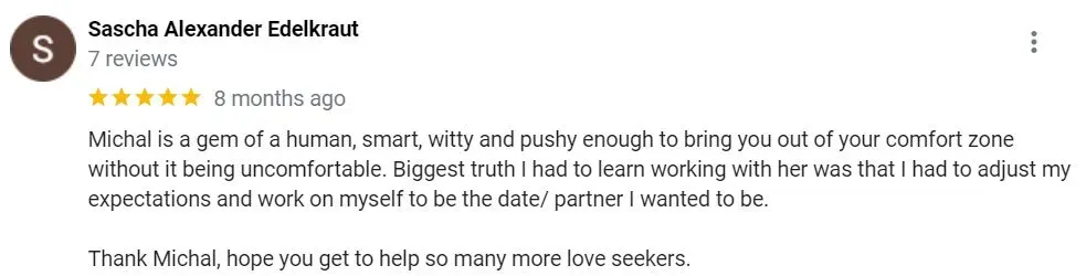 Michal Matches 5-star Google review