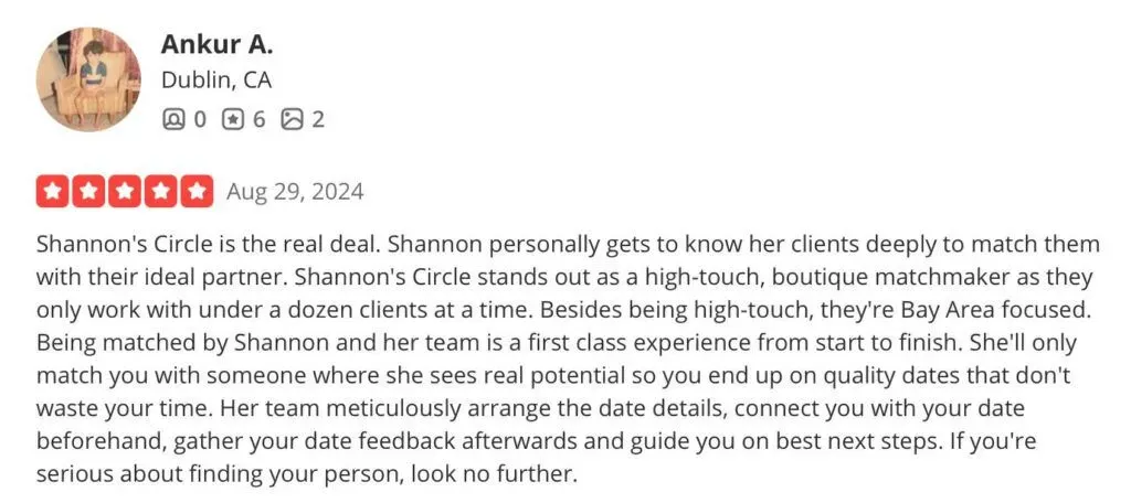 Shannon's Circle review San Francisco matchmaker