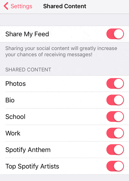 Share My Feed Tinder