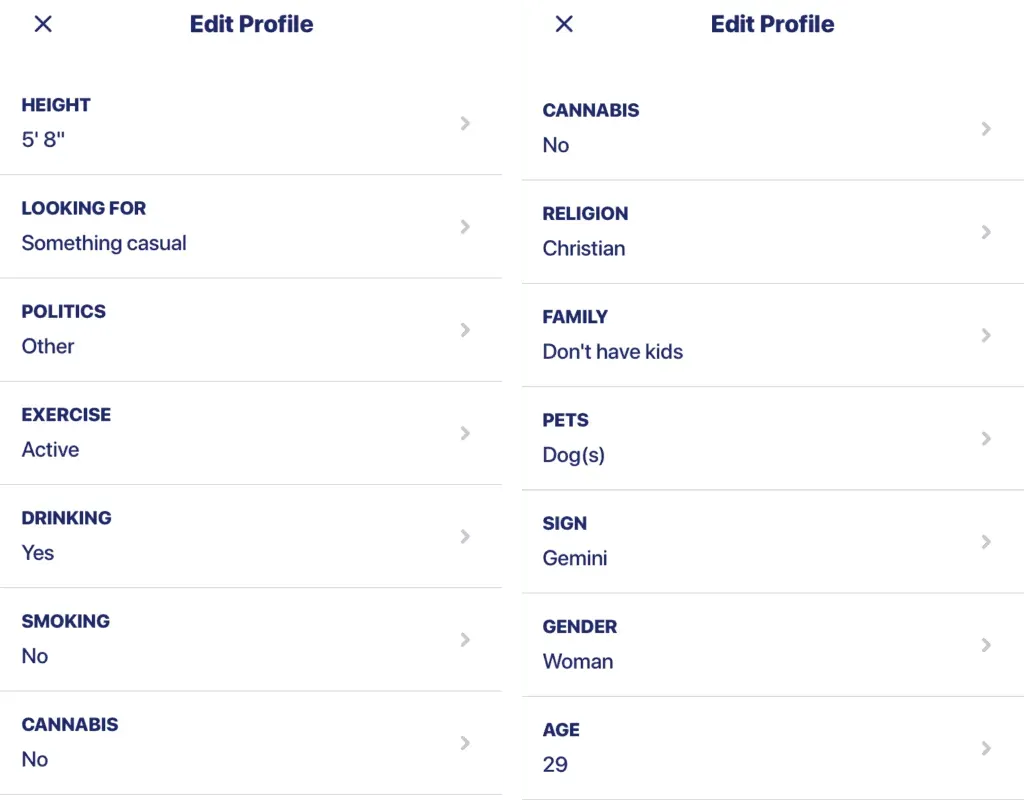 Ship Dating App profile
