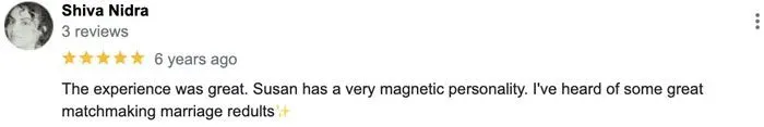 5-star Google review for Susan Alper Connections