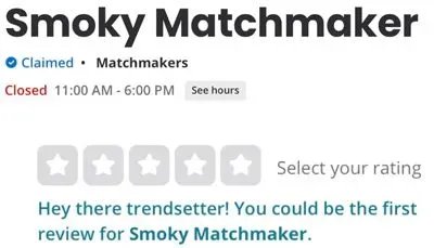 Smoky Matchmaker Yelp profile