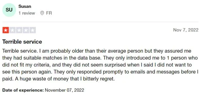1-star Macbeth Matchmaking review on Trustpilot