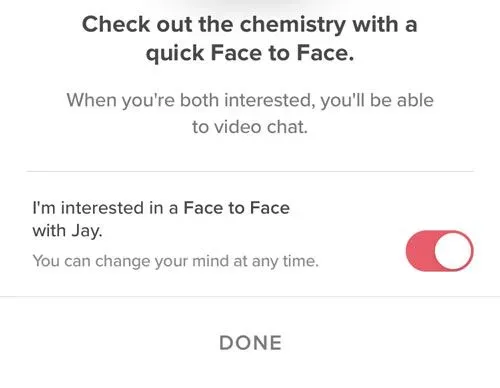 Tinder Face to Face