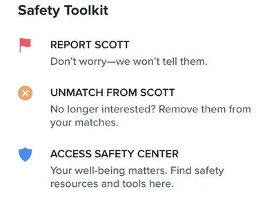 Safety Toolkit on Tinder