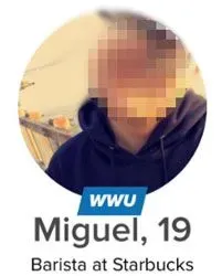 Tinder U profile example