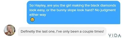 Tinder openers about skiing