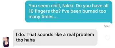 Tinder line to send