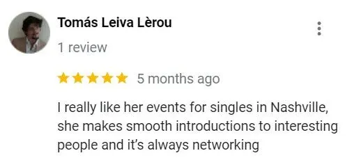 Matchmaking Nashville 5-star google review