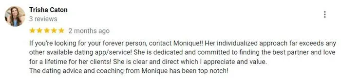 5-star Google review for Seattle Love Broker