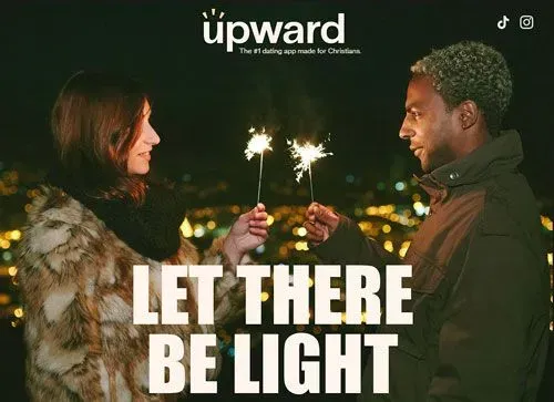 Upward dating app homepage