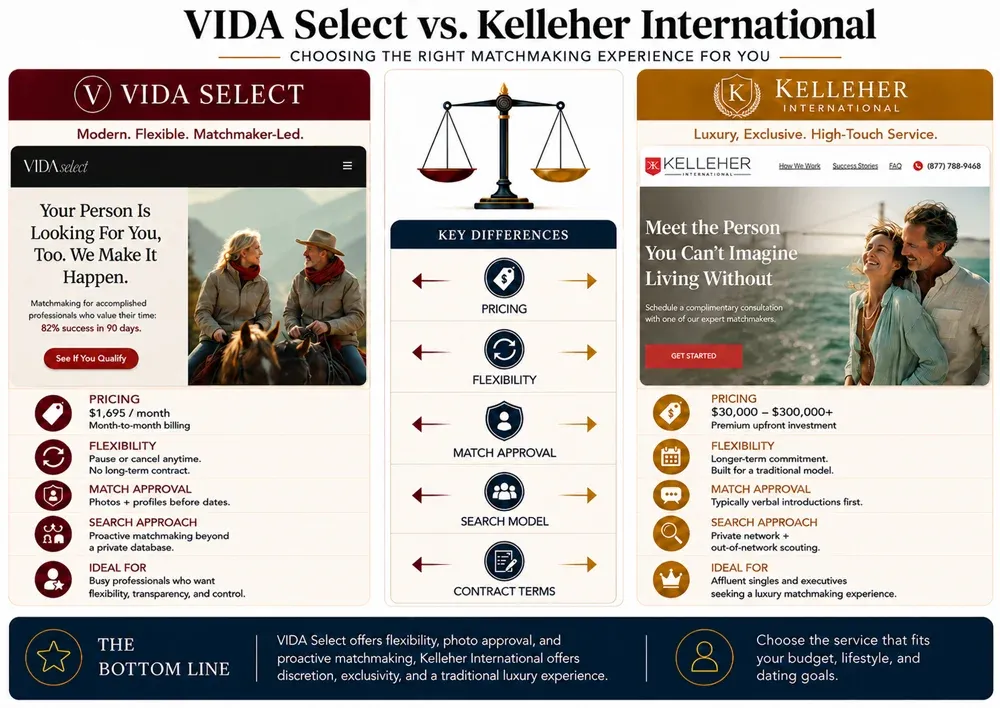 VIDA vs Kelleher International infographic comparison