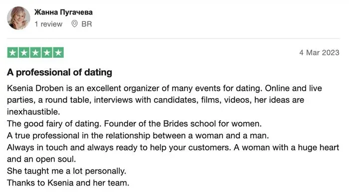 Ksenia Droben 5-star review