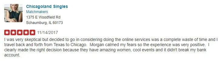 Chicagoland Singles Yelp review