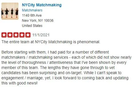 Yelp review for Michelle Frankel