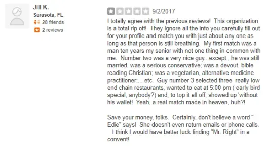 Yelp review sarasota singles