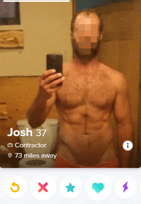 bad Tinder selfie