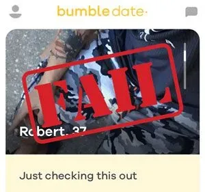 Example of a bad Bumble bio