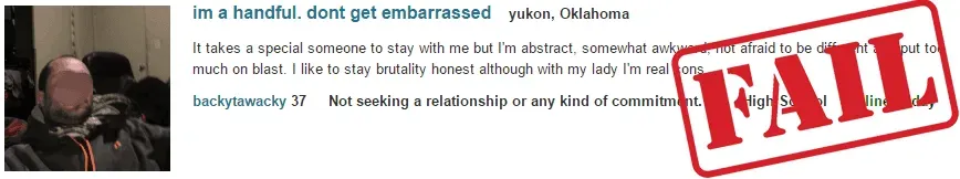 bad POF headline example