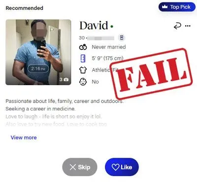 bad Top Pick example