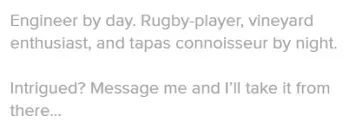 badoo profile example for men