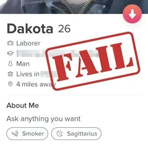 Beige flag profile example