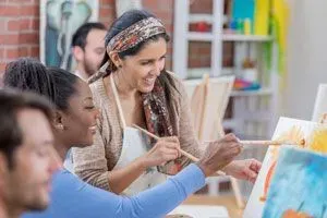 Boston dating ideas - take an art class like a paint & sip event