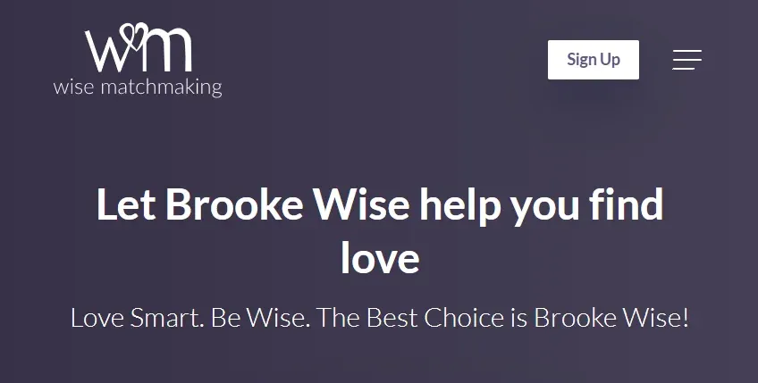 Wise Matchmaking is a service for single professionals