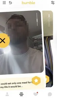 Swiping left on Bumble