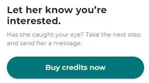 Buy Credits Now prompt on Cougar Life