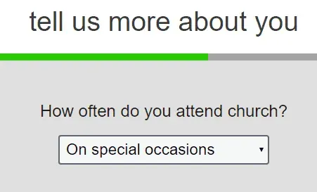 christian mingle proflie question