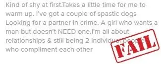 Don't make her think you need "fixing"