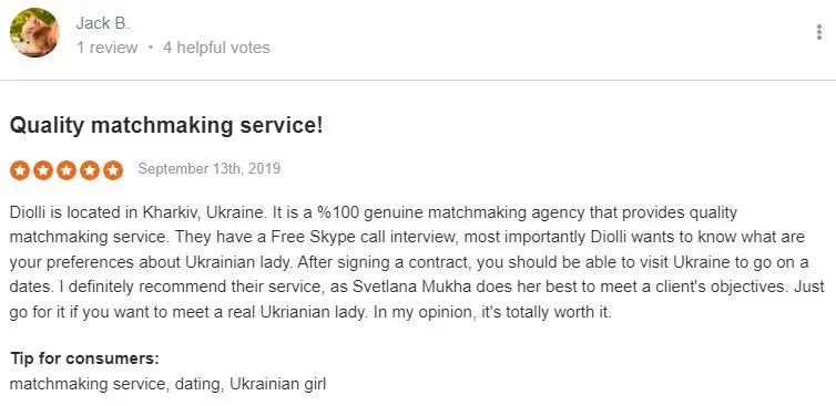 Diolli.com sitejabber 5-star review