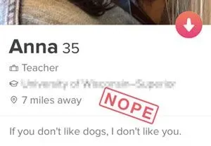 Example of a negative profile