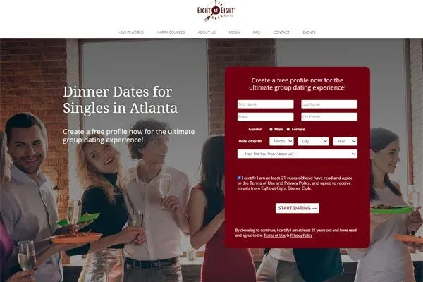 Eight at Eight Dinner Club offers matchmaking for Atlanta singles