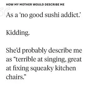 No good sushi addict Hinge answer example